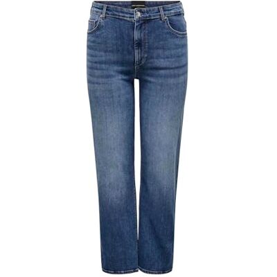 ONLY Carmakoma Carwilly Mid Straight DNM Tai021, Mörkblå denim, 46W / 32L ONLY Carmakoma Carwilly Mid Straight DNM Tai021, Mörkblå denim, 46W / 32L