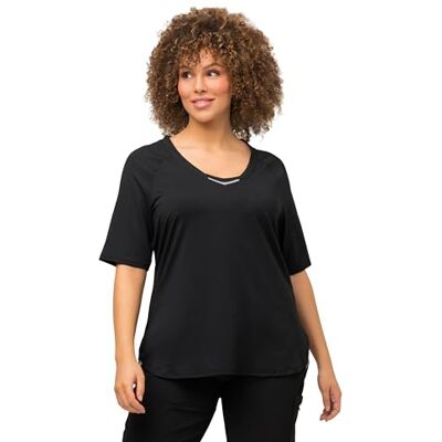 Ulla Popken dam-T-shirts, svart, 42-44 Ulla Popken dam-T-shirts, svart, 42-44