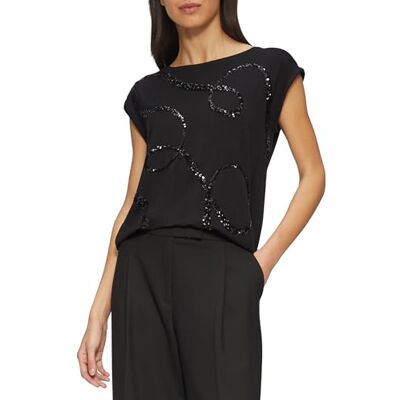 s.Oliver BLACK LABEL T-shirt med paljetter, 99d0, 34 s.Oliver BLACK LABEL T-shirt med paljetter, 99d0, 34