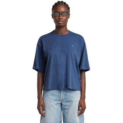 G-STAR Dam horisontell söm lös R T Wmn t-shirt, Blå (Mid Blue D26134-336-835), XXS G-STAR Dam horisontell söm lös R T Wmn t-shirt, Blå (Mid Blue D26134-336-835), XXS