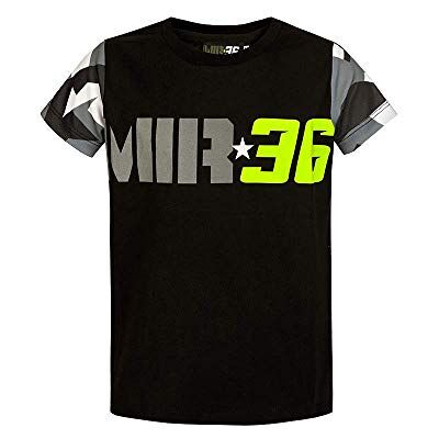 TOP RACERS top riders official collections Vr46 Joan MIR, T-shirt unisex Niños, Negro Svart 4-5 TOP RACERS top riders official collections Vr46 Joan MIR, T-shirt unisex Niños, Negro Svart 4-5