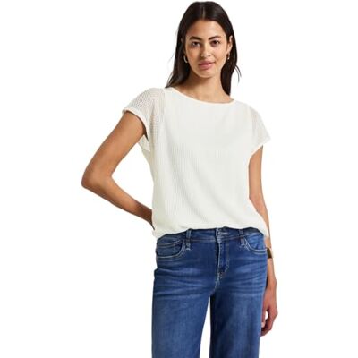 Street One dam 2-i-1 Mesh T-shirt, Vit, 38 Street One dam 2-i-1 Mesh T-shirt, Vit, 38