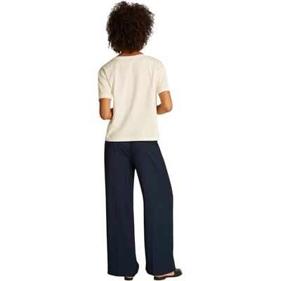 Tommy Hilfiger Dam SLUB CROP V-NK SS WW0WW43901, beige, XXS, Beige (Calico), XXS Tommy Hilfiger Dam SLUB CROP V-NK SS WW0WW43901, beige, XXS, Beige (Calico), XXS