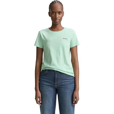 TOM TAILOR Denim T-shirt för kvinnor, 32229 – Mint jade turkos, XS TOM TAILOR Denim T-shirt för kvinnor, 32229 – Mint jade turkos, XS