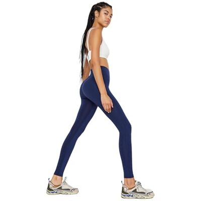 Trendyol Dam marinblå sport tights yogabyxor, marinblå, S Trendyol Dam marinblå sport tights yogabyxor, marinblå, S