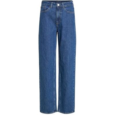 Vila Vikelly Jaf Hw raka jeans Noos, Mellanblå denim, 42W / 32L Vila Vikelly Jaf Hw raka jeans Noos, Mellanblå denim, 42W / 32L