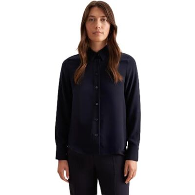 Seidensticker Silkesdekal dam regular fit långärmad blus, blå, 48 Seidensticker Silkesdekal dam regular fit långärmad blus, blå, 48