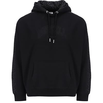 Russell Athletic A31302-IO-099 Jenna-Pull Over Hoody Leopard Hood Lining Dam Lång Stickad Svart XS Russell Athletic A31302-IO-099 Jenna-Pull Over Hoody Leopard Hood Lining Dam Lång Stickad Svart XS