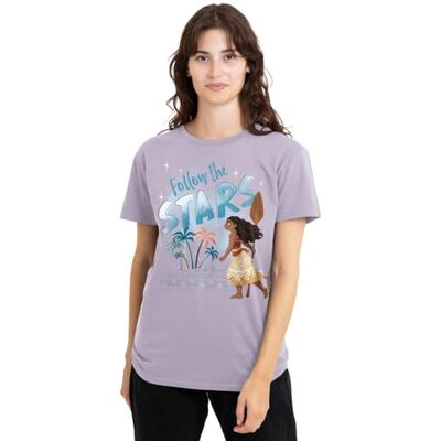 Moana mandarin creative ltd Follow The Stars dam t-shirt, lavendel, X-Large, Lavendel, XL Moana mandarin creative ltd Follow The Stars dam t-shirt, lavendel, X-Large, Lavendel, XL