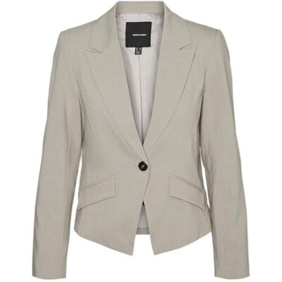VERO MODA dam Vmbabette Fitted Boo Blazer, Måne rock melange, 38 VERO MODA dam Vmbabette Fitted Boo Blazer, Måne rock melange, 38