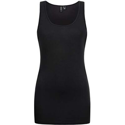 VERO MODA dam Topp Vmmaxi My Soft Long Tank Top Noos, Svart, XXL VERO MODA dam Topp Vmmaxi My Soft Long Tank Top Noos, Svart, XXL