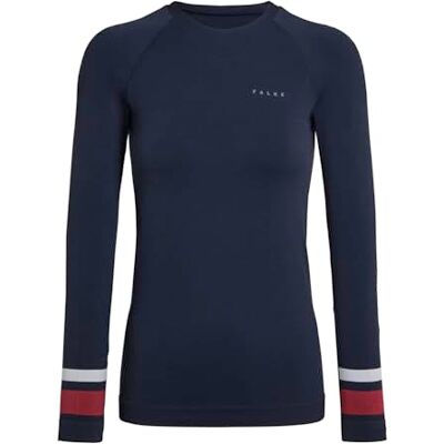 FALKE , Baselayer-Shirt Maximum Warm Round Neck W L/s Sh funktionsmaterial snabbtorkande 1 styck, blå Space Blue 6116 trend, L FALKE , Baselayer-Shirt Maximum Warm Round Neck W L/s Sh funktionsmaterial snabbtorkande 1 styck, blå Space Blue 6116 trend, L