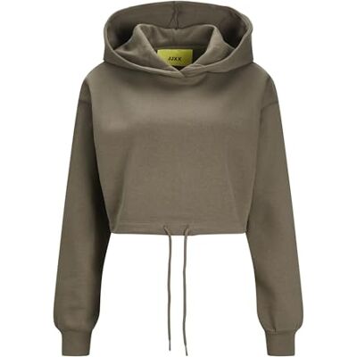 JJXX Bestseller A/S Dam JXALLY Loose LS Crop Hood SWT huvtröja, Morel, M, Morel, M JJXX Bestseller A/S Dam JXALLY Loose LS Crop Hood SWT huvtröja, Morel, M, Morel, M