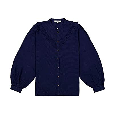 Garcia Damskjorta långärmad blus, marinblå peony, XS Garcia Damskjorta långärmad blus, marinblå peony, XS