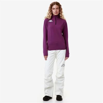 Kappa Unisex sport mikrofiber stretch med halv dragkedja fram och broderad logotyp, smal passform, lila solnedgång, storlek S Kappa Unisex sport mikrofiber stretch med halv dragkedja fram och broderad logotyp, smal passform, lila solnedgång, storlek S