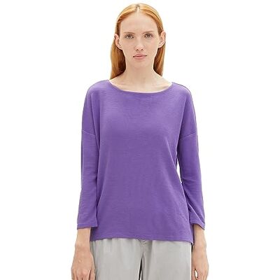 TOM TAILOR Denim T-shirt för kvinnor, 32255 Lilac, XL TOM TAILOR Denim T-shirt för kvinnor, 32255 Lilac, XL