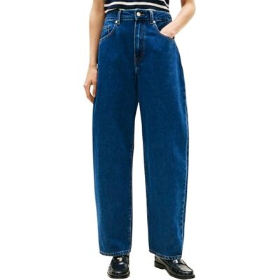 Tommy Hilfiger Dnm Barrel RW Ww0ww49665 andra jeansbyxor, denim (emi), 32W/32L för kvinnor Tommy Hilfiger Dnm Barrel RW Ww0ww49665 andra jeansbyxor, denim (emi), 32W/32L för kvinnor