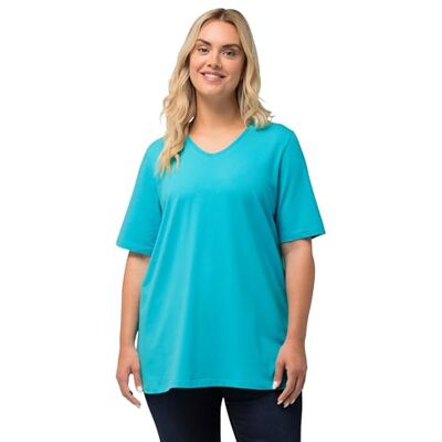 Ulla Popken Damer, A-linje, v-ringning, halvärm T-shirt, theodore river, 46/L Ulla Popken Damer, A-linje, v-ringning, halvärm T-shirt, theodore river, 46/L