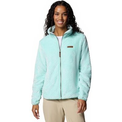 Columbia Women's Fire Side 2 Sherpa Full Zip, Full Zip Fleece Jacket, Spray, XS Columbia Women's Fire Side 2 Sherpa Full Zip, Full Zip Fleece Jacket, Spray, XS
