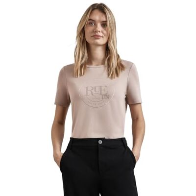 Street One T-shirt med konstverk, Ljus mocha beige, 40 Street One T-shirt med konstverk, Ljus mocha beige, 40