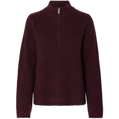 SELECTED FEMME Slflulu Ls stickad halv dragkedja Noos, Fig, XXL SELECTED FEMME Slflulu Ls stickad halv dragkedja Noos, Fig, XXL
