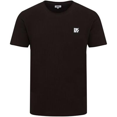 DKNY Våffelt-shirt för män Cotton Rich Lounge t-shirt för män Bekväm och lätt Crew Neck Kortärmad Normal passform, Svart, S DKNY Våffelt-shirt för män Cotton Rich Lounge t-shirt för män Bekväm och lätt Crew Neck Kortärmad Normal passform, Svart, S