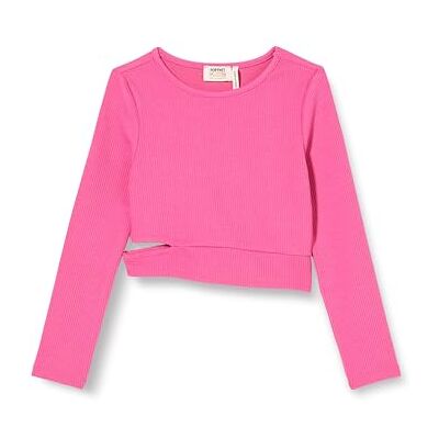Koton Girls's Långärmad skärning ut detalj crew neck ribbad blus, Rosa (255), 11-12 År Koton Girls's Långärmad skärning ut detalj crew neck ribbad blus, Rosa (255), 11-12 År