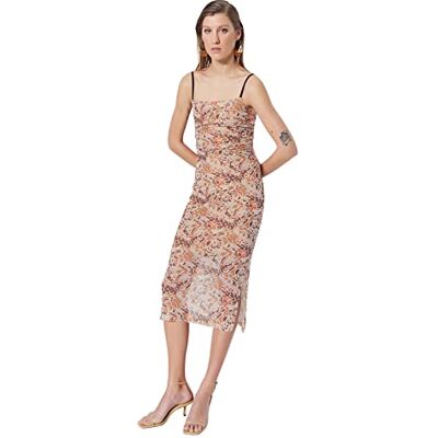 Trendyol Kvinnor Bodycon Slim Fit Knit Klänning för kvinnor bodycon stickad klänning, Brun, L Trendyol Kvinnor Bodycon Slim Fit Knit Klänning för kvinnor bodycon stickad klänning, Brun, L