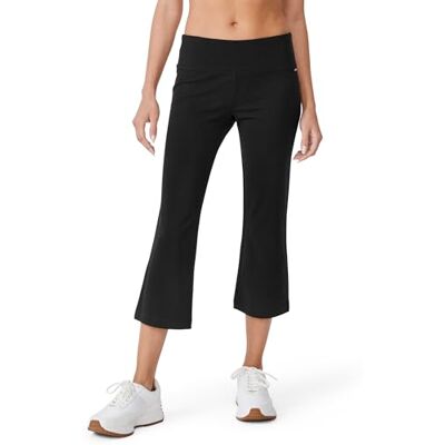 Jockey Dam smala Capri Flare yogabyxor, svart, S Jockey Dam smala Capri Flare yogabyxor, svart, S