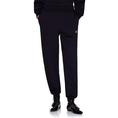 Giorgio Armani Side Logo Cuffed Leg Pull On Overall för kvinnor, Svart, M Giorgio Armani Side Logo Cuffed Leg Pull On Overall för kvinnor, Svart, M