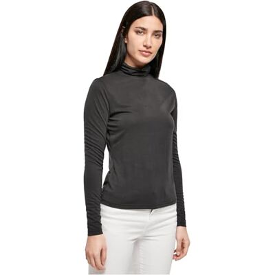Urban Classics Damtopp dam modal turtleneck långärmad, långärmad damskjorta finns i många färgvarianter, storlekar XS – 5XL, svart, M Urban Classics Damtopp dam modal turtleneck långärmad, långärmad damskjorta finns i många färgvarianter, storlekar XS – 5XL, svart, M