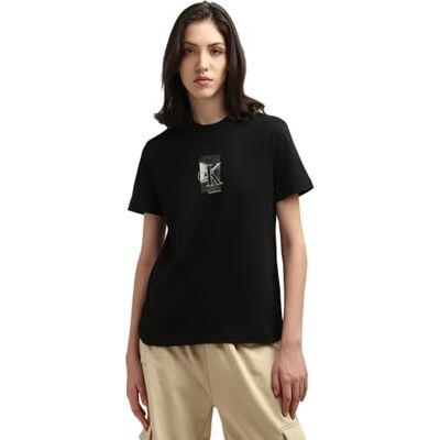 Calvin jeans dam diffused Ck normal t-shirt S/S t-shirt, Ck svart, S Calvin jeans dam diffused Ck normal t-shirt S/S t-shirt, Ck svart, S
