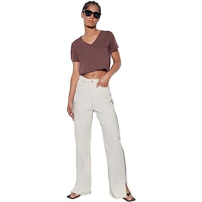 Trendyol Dam normal midja vida ben 90-tal vida ben jeans, Vitt, 66 SE Trendyol Dam normal midja vida ben 90-tal vida ben jeans, Vitt, 66 SE