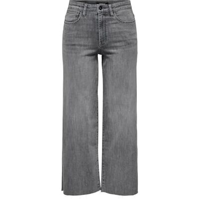 ONLY Onlann-Madison Hw Crop Wd DNM Soo619Noos, Medium grå denim, L / 30L ONLY Onlann-Madison Hw Crop Wd DNM Soo619Noos, Medium grå denim, L / 30L