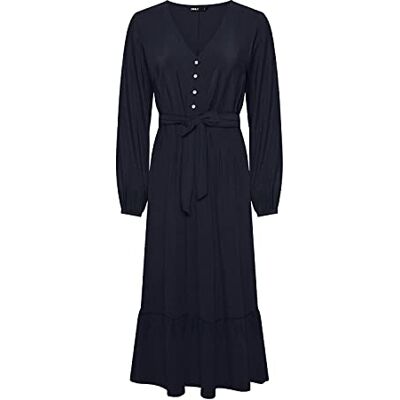 ONLY Onlnova Life Vis Amy lång klänning enfärgad klänning, natthimmel, XL ONLY Onlnova Life Vis Amy lång klänning enfärgad klänning, natthimmel, XL
