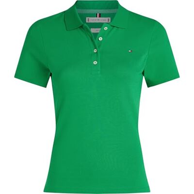 Tommy Hilfiger dam 1985 SLIM PIQUE POLO SS WW0WW43225, grön, XS, Grön (strålande grön), XS Tommy Hilfiger dam 1985 SLIM PIQUE POLO SS WW0WW43225, grön, XS, Grön (strålande grön), XS