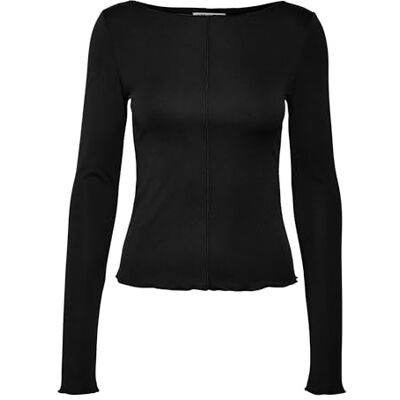 VERO MODA VMMAGGIE LS Boatneck Top VMA NOOS, svart, XL VERO MODA VMMAGGIE LS Boatneck Top VMA NOOS, svart, XL