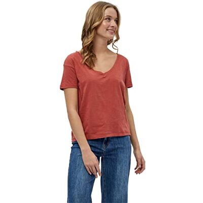 DESIRES Dannon tee T-shirt för kvinnor, Röd (5000 Redwood), XS DESIRES Dannon tee T-shirt för kvinnor, Röd (5000 Redwood), XS