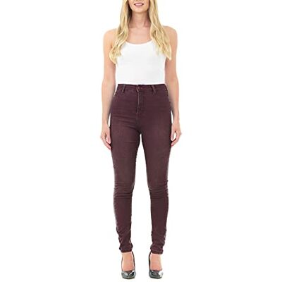 M17 Denimjeans med hög midja, Skinny Fit, vardagliga bomullsbyxor med fickor (16, svart), Bär, 52 SE M17 Denimjeans med hög midja, Skinny Fit, vardagliga bomullsbyxor med fickor (16, svart), Bär, 52 SE