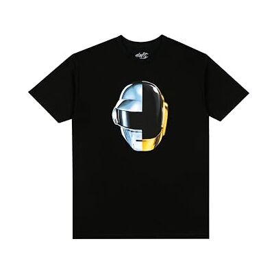 Daft Punk Sony Unisex Dp Retail Split Hjälm Tee Svart Påfyllning, Svart, L Daft Punk Sony Unisex Dp Retail Split Hjälm Tee Svart Påfyllning, Svart, L