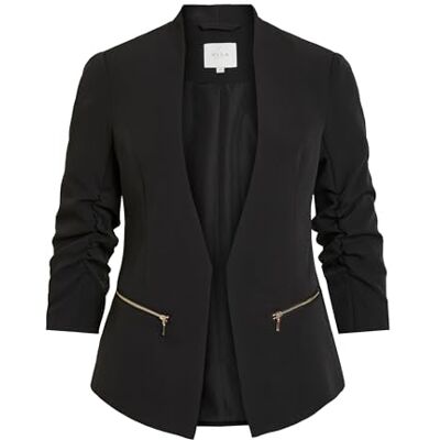 Vila Female Blazer 3/4-ärmar, svart, 36 Vila Female Blazer 3/4-ärmar, svart, 36
