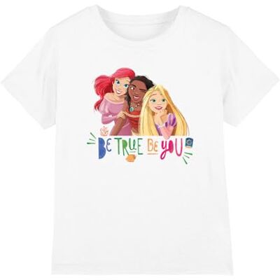 Disney Be True, Be You Ariel, Moana och Rapunzel flickor t-shirt, vit, 9-10 år, Vitt, 9-10 År Disney Be True, Be You Ariel, Moana och Rapunzel flickor t-shirt, vit, 9-10 år, Vitt, 9-10 År