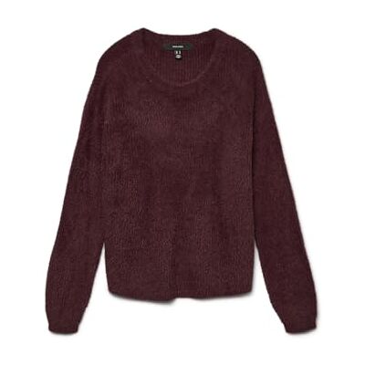 VERO MODA Vmpuff Ls O-hals tröja Boo, Vinprovning, XL VERO MODA Vmpuff Ls O-hals tröja Boo, Vinprovning, XL