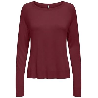 ONLY Onlvienna Ls O-hals KNT Nca, Cabernet, XXL ONLY Onlvienna Ls O-hals KNT Nca, Cabernet, XXL