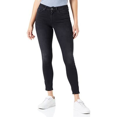 ONLY Onlblush Mid Ankle Zip DNM Box skinny jeans, svart, (XS) W x 32L ONLY Onlblush Mid Ankle Zip DNM Box skinny jeans, svart, (XS) W x 32L
