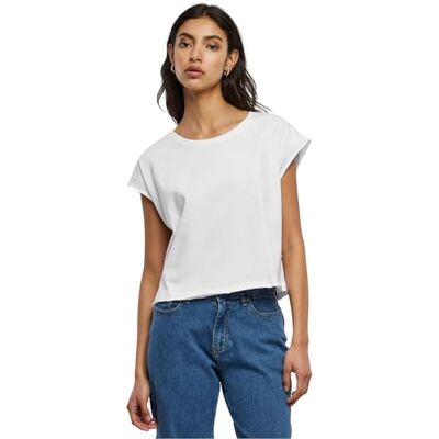 Urban Classics Dam Ladies Organic Open Edge Tee XXL Vit, Vit, XXL Urban Classics Dam Ladies Organic Open Edge Tee XXL Vit, Vit, XXL