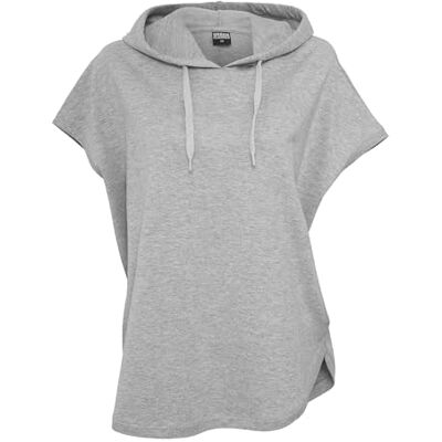 Urban Classics Damsweatshirt, dam, ärmlös, frotté, huvtröja, GRÅ, S Urban Classics Damsweatshirt, dam, ärmlös, frotté, huvtröja, GRÅ, S