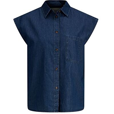 JJXX JACK&JONES JXLAYLA SL Chambray skjorta SN Blouse, Medium Blue Denim, S JJXX JACK&JONES JXLAYLA SL Chambray skjorta SN Blouse, Medium Blue Denim, S
