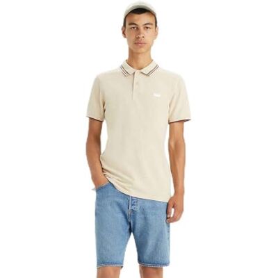 Levi's Housemark Polo dam T-tröja, Nature Tipping Fog, XXL Levi's Housemark Polo dam T-tröja, Nature Tipping Fog, XXL