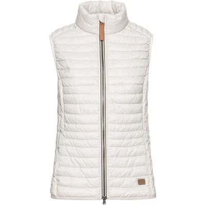 camel active camel aktiv kort lätt quiltad väst med elastiska manschetter, Vit, 46 camel active camel aktiv kort lätt quiltad väst med elastiska manschetter, Vit, 46